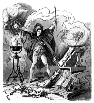 Illustration des Zauberlehrlings von Goethe
